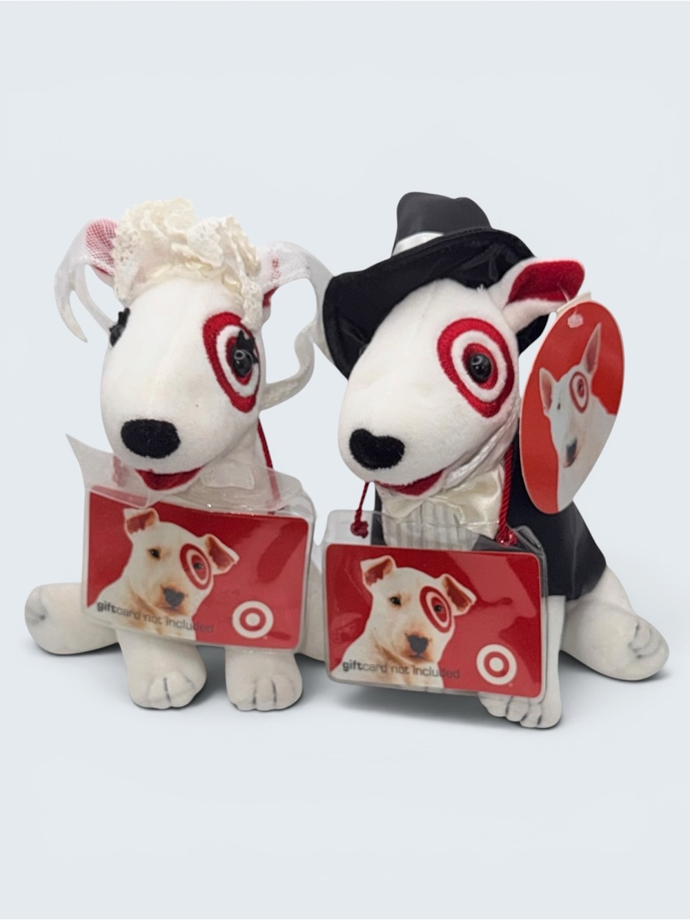 Vintage Target Bullseye Plush Bride and Groom